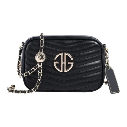 GHG Сумка через плечо из коровьей кожи маленькая сумка на плечо женская черная розовая экрю