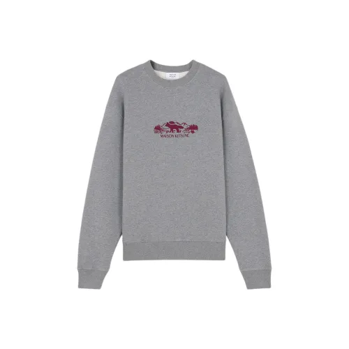 Maison Kitsune Мужские Свитшоты Среднего Серого Цвета