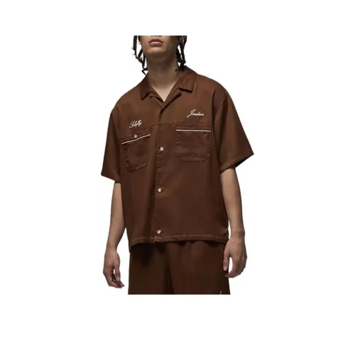 JORDAN Apparel Коричневые Мужские Рубашки
