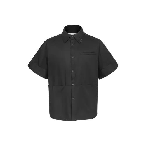 C2H4 Черные Мужские Рубашки