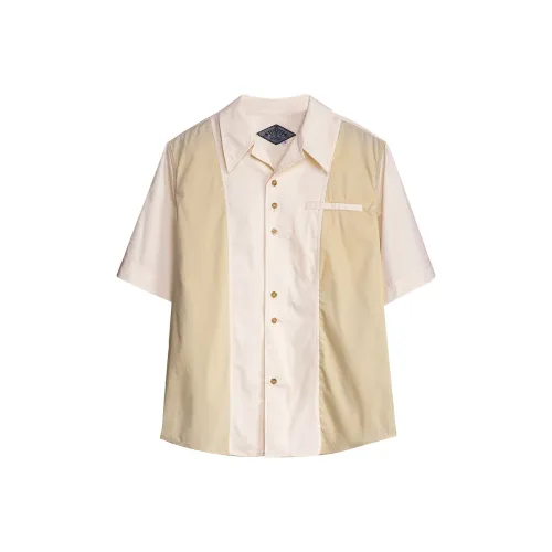 SOARIN YUPPIE Лето Рубашка Стандарт Мужской Твердый Желтый