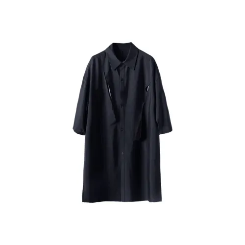 HUANXIANGZHE Рубашка Унисекс Черная