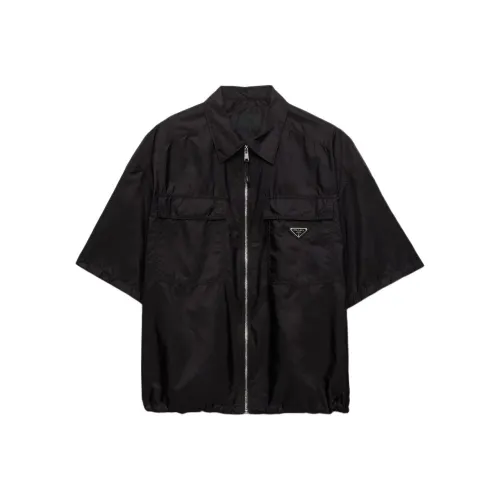 PRADA RE Нейлон Рубашка Мужская Черная
