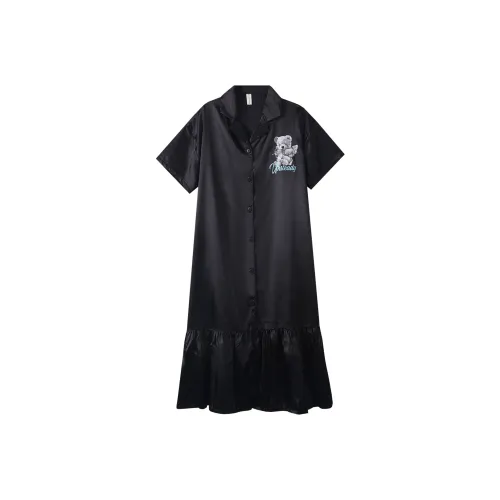 XUANZHITING Ночная сорочка Женская Черная