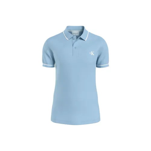 CALVIN KLEIN Поло Мужское Светло-Синий