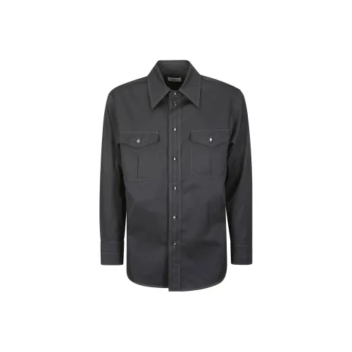 Lemaire Ink Black Men's Shirts Лемар Инк Блэк Мужские Рубашки