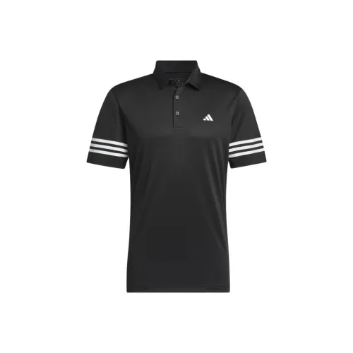 Adidas 3 Stripes Поло Мужское Черное