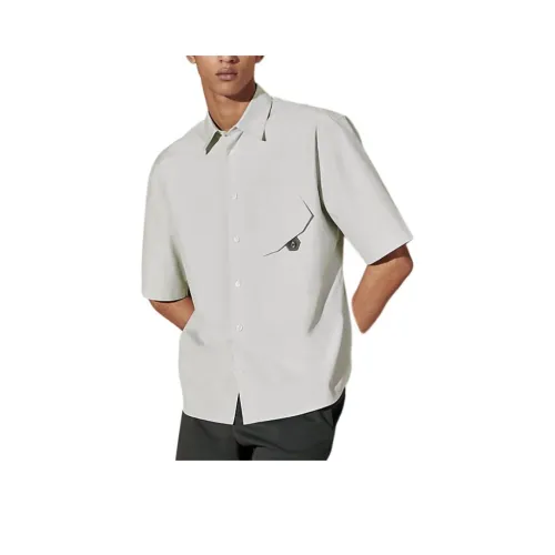 HERMES SS24 Рубашка Мужская Mist Белый