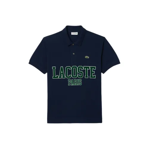 Мужская рубашка LACOSTE Collaboration в морском синем цвете