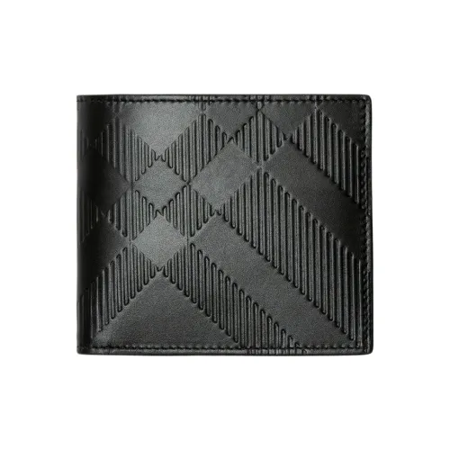 Burberry Кошелек Для Монет С Тиснением В Клетку 4 Отделения Для Карт Отделение Для Купюр С Разделителем Карман Для Монет На Кнопке