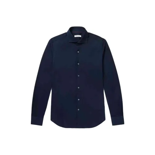 Loro Piana Темно-синие мужские рубашки