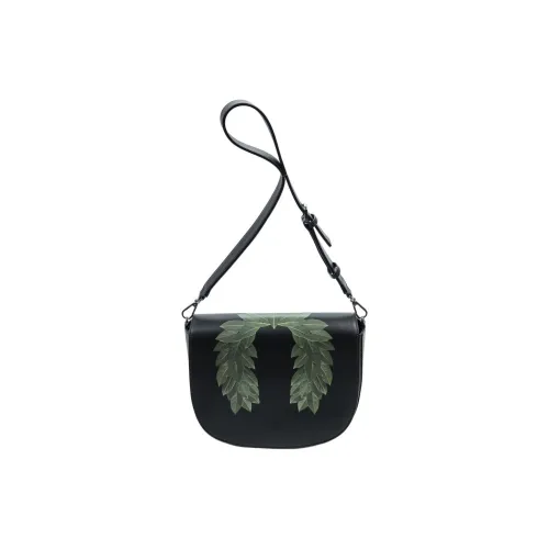 MCM PHENOMENON Коллаборация Кожа Седло Сумка Портативная Сумка через плечо Маленькая Женский Зеленый