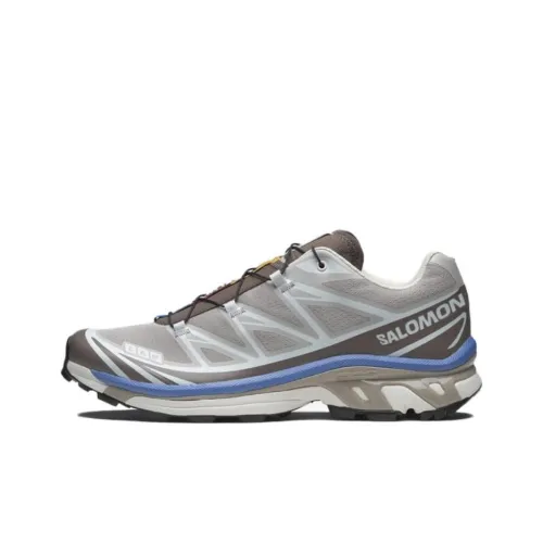 SALOMON XT 6 Slip Resistant Abrasion Resistant Низкий Топ Повседневные Беговые кроссовки Унисекс Серый