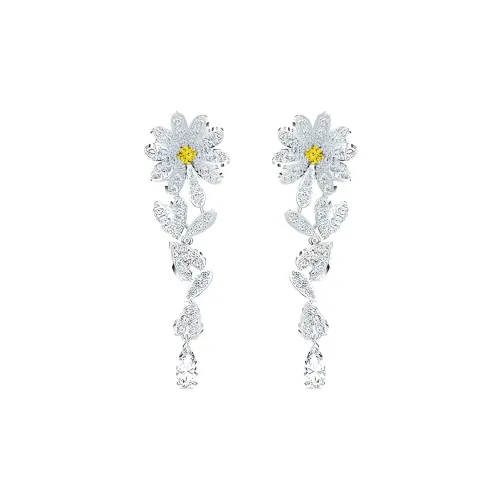 Swarovski Eternal Flower Металлические Серьги Желтые Женские