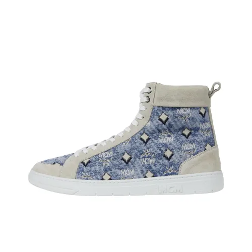 MCM High Топ Кеды Мужские Светло-Синие