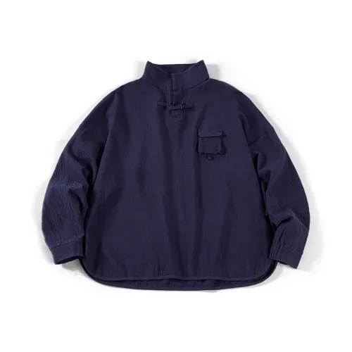 MADEN Blue Мужские Рубашки