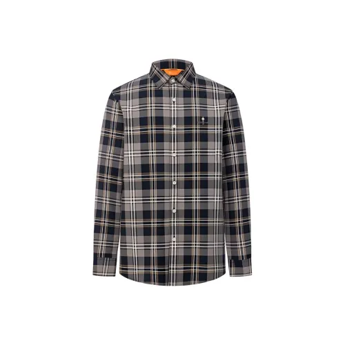 Biyin Leufen Рубашка Мужская Светло-Кофейная