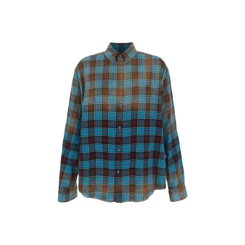 Balenciaga FW23 Рубашка Обычный крой Мужская Синяя