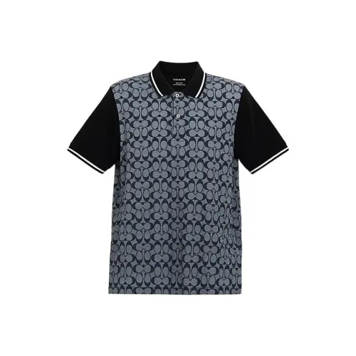 COACH SS24 Поло Мужское Серое