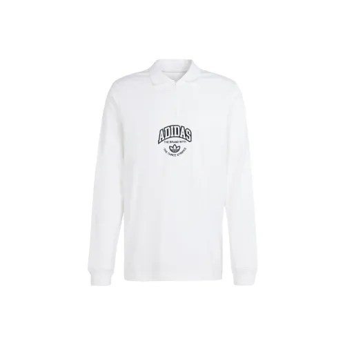 Adidas Originals VRCT Long Sleeve Polo Polo Мужское Белое
