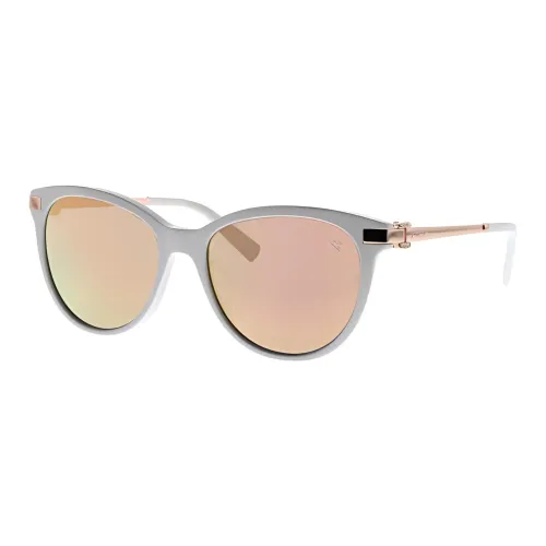 PORTS Пластиковая оправа Металл Кошачий глаз Солнцезащитные очки Женские Белые