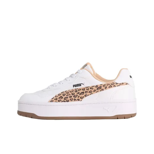 PUMA Court Rally SKYE Leo Low Топ Кроссовки для скейтбординга Женские Белые