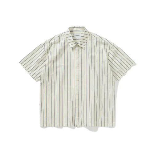 714STREET Рубашка Унисекс Синие Белые Полоски