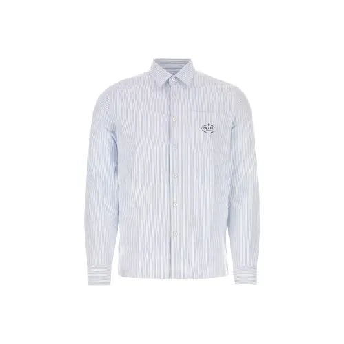 PRADA Мужские Синие Рубашки