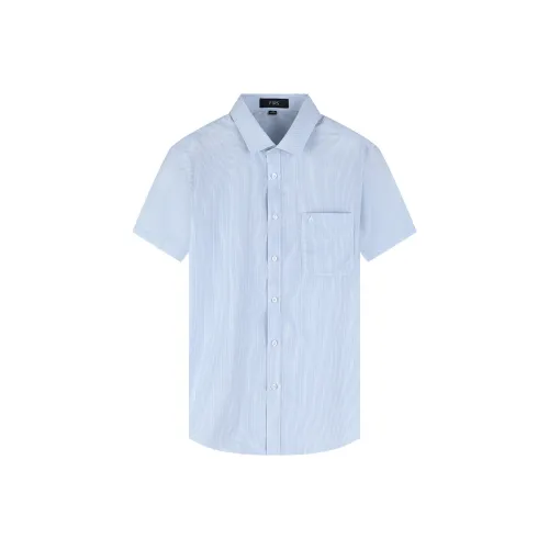 FIRS Светло-синие полосы мужские рубашки