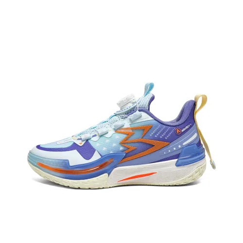 Cool Odd Устойчивый к истиранию Дышащий Легкий Амортизация Низкий Верх Детские Баскетбольные кроссовки Синий Фиолетовый Подростки