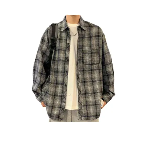 H YXIANG Черные Мужские Рубашки