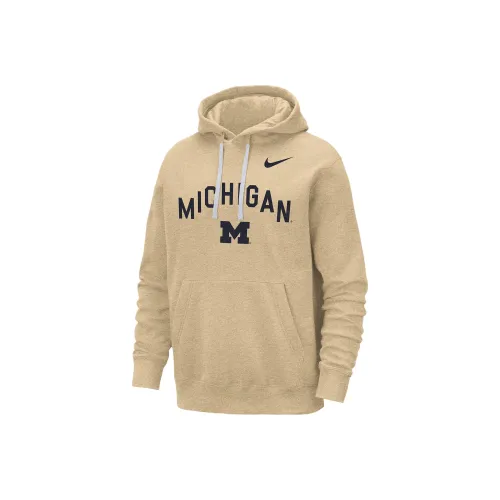Толстовка Nike Michigan Club Fleece Мужская льняного желтого цвета