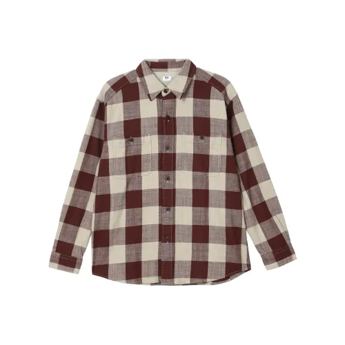 UNIQLO Темно-красные унисекс рубашки