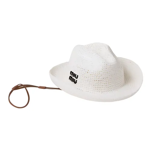 MIU MIU Шапки и Кепки Унисекс Белый