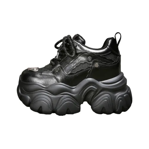 Forest Princess Low Топ Толстая подошва Кроссовки Женские Черные