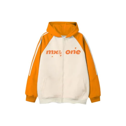 M X MEDX Длинный рукав Толстовка Унисекс Оранжевый