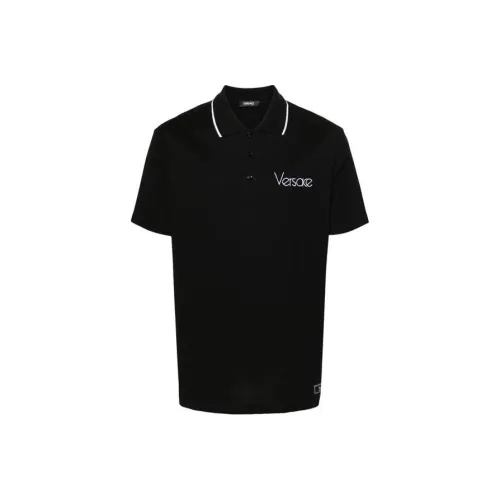 VERSACE Мужская черная поло