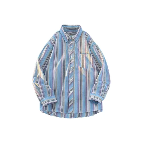 H YXIANG Синий Мужская Рубашка