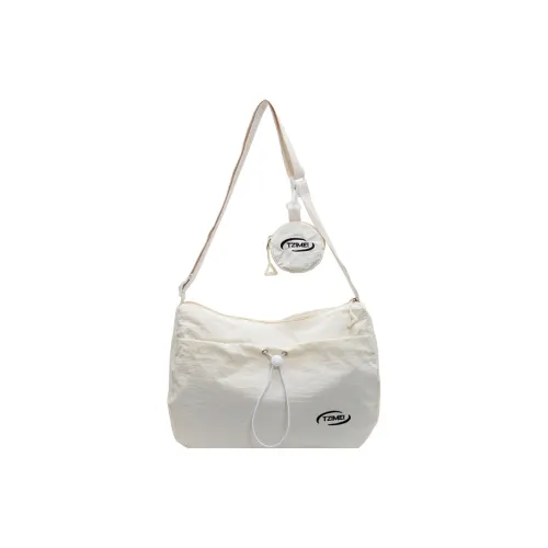 Single Warehouse Промытый Ткань Сумка через плечо Стандартная Женская Экрю Синий Розовый Желтый Черный