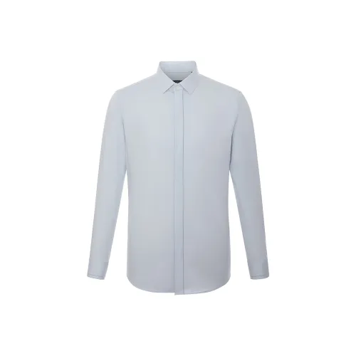 Satchi Рубашка Мужская Светло-Серый Синий