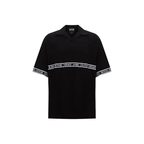 VERSACE JEANS SS24 Поло Мужское Черное