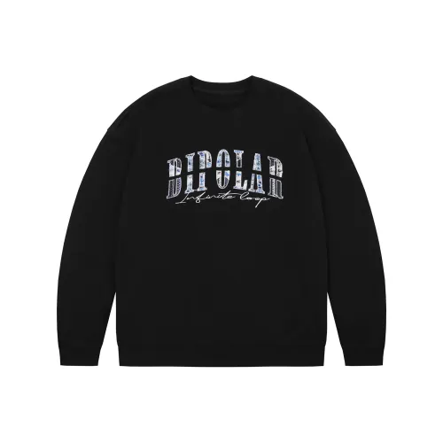 BIPOLAR Круглый вырез Свитшот Унисекс Фотиния Серый Черный