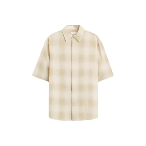 ZARA Бежевые Мужские Рубашки