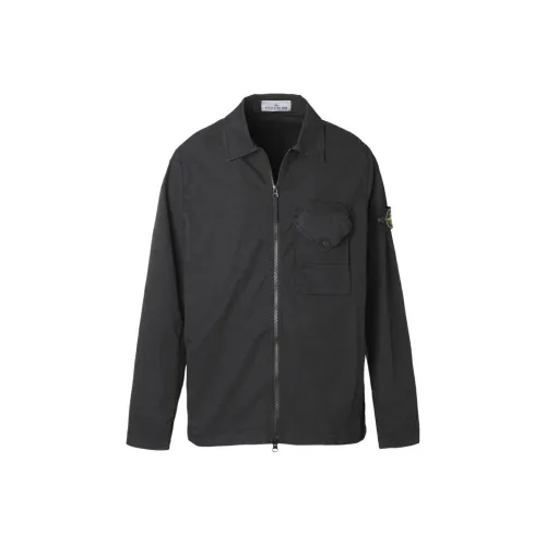 STONE ISLAND FW23 Рубашка Мужская Черная