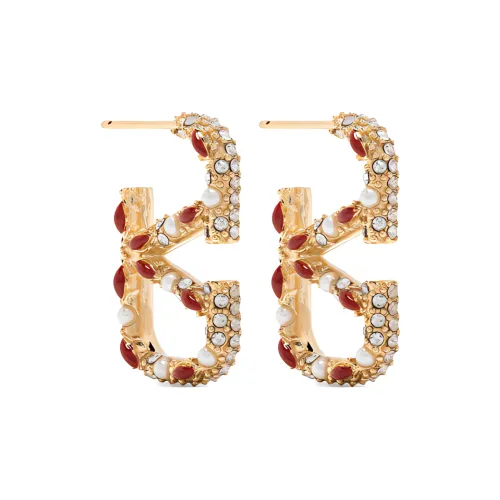 Valentino Brass Earrings Женские Золотой