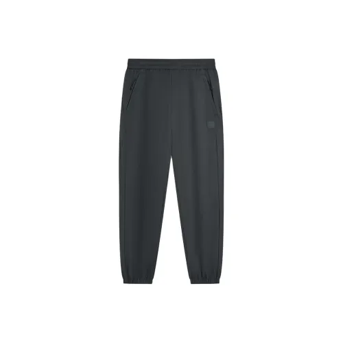 XTEP Вязаные тренировочные брюки мужские Marlstone серого цвета