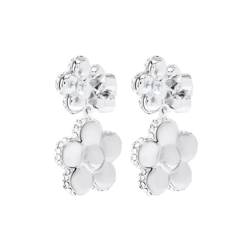 MARC JACOBS Серьги с покрытием из латунь стеклянный камень белый для женщин