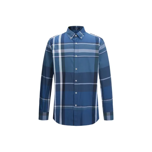 LONDA 1958 Рубашка Мужская Синяя Клетка