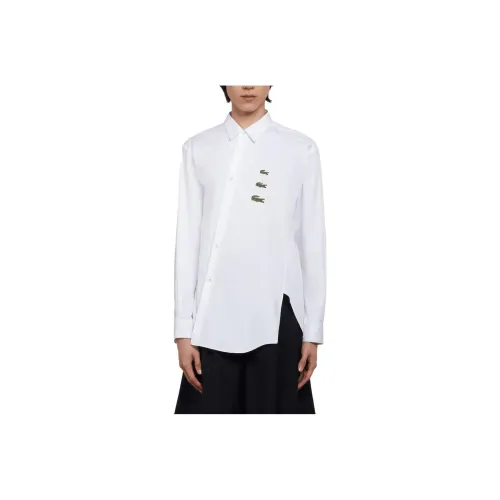 COMME DES GARCONS SHIRT CDG Рубашка X lacoste Co Branded SERIES Белая Унисекс Рубашка