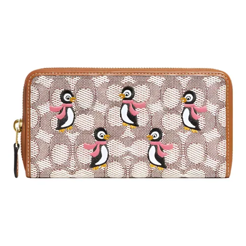 COACH Id Zip Wallet Кожа Запястье Сумка Клатч Кошелек Маленький Женские Умбра